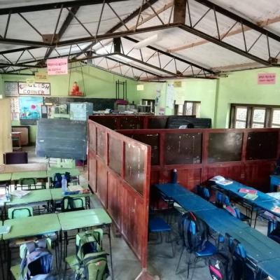 Cramped Class Rooms Grade 6-11 in the Main Building