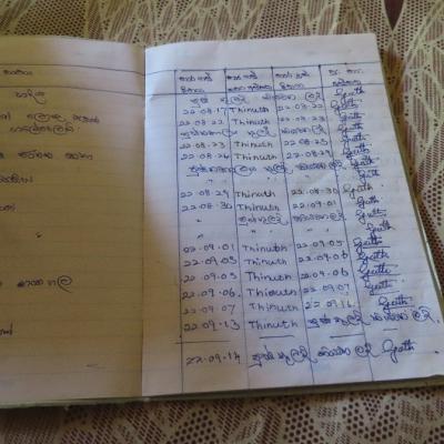 Library log book